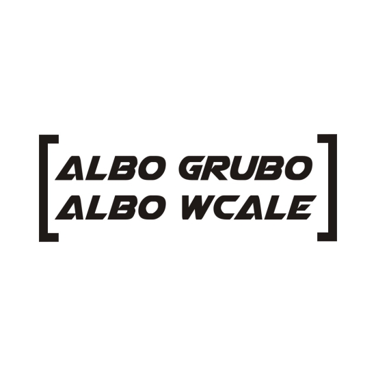 Naklejka- Albo grubo albo wcale